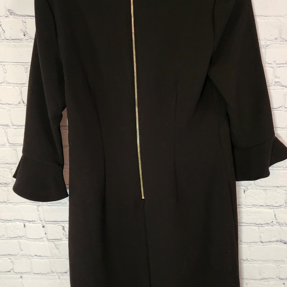 Ann Taylor Womens Black Bell Sleeve Dress NWT Sz 8 - Picture 3 of 4